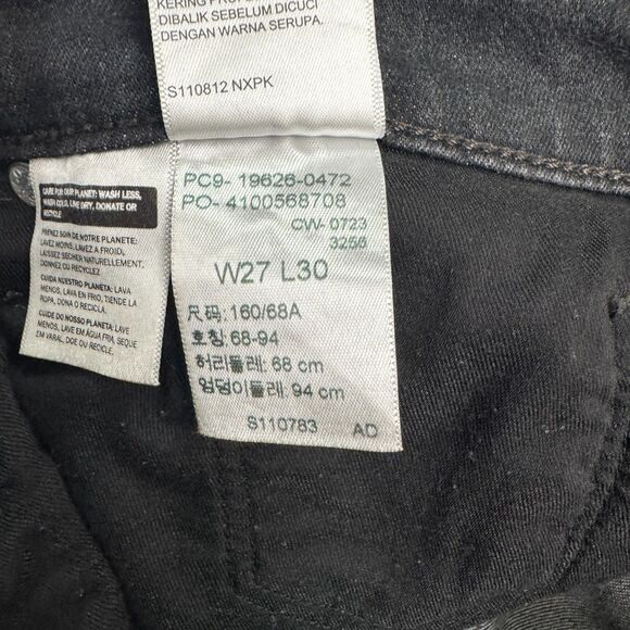 Levi's 311 Shaping Skinny Denim Jeans Womens 27x30 Black Mid Rise Casual Stretch - Picture 11 of 16
